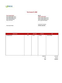 LLC consulting invoice template nz