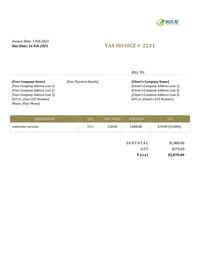 construction services contractor invoice template nz