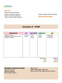 Designer invoice template new zealand Designer invoice template new zealand