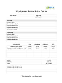 equipment rental quote template new zealand equipment rental quote template new zealand