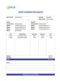 event planner quote template new zealand event planner quote template new zealand