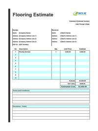 flooring estimate template new zealand