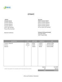 formal estimate template nz