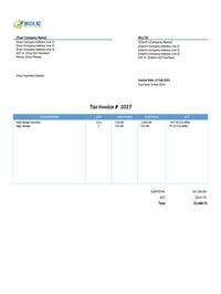 editable printable invoice design template nz