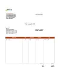 hvac invoice layout nz