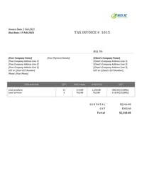 construction services invoice sample nz