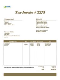 invoice template with bank details nz