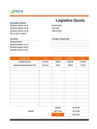 logistics quote template new zealand logistics quote template new zealand
