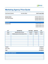 marketing agency quote template new zealand marketing agency quote template new zealand