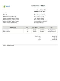 construction services nz invoice template