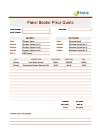 panel beater quote template new zealand panel beater quote template new zealand