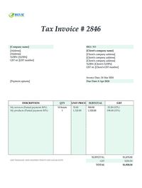 partial payment invoice template nz