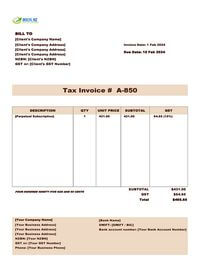 perpetual invoice template nz