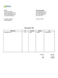 a5 size photography invoice template nz