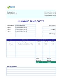plumbing quote template new zealand plumbing quote template new zealand