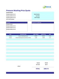 pressure washing quote template new zealand pressure washing quote template new zealand
