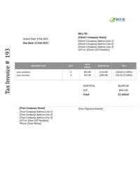 construction services printable invoice template nz