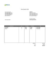 quotation bill format nz