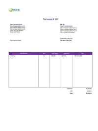 blank rent invoice template nz