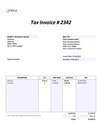 self-billing invoice template nz