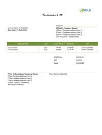 self employed invoice template nz
