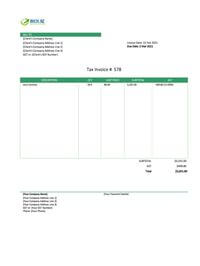 editable printable service invoice template nz