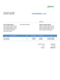 small business simple invoice template nz