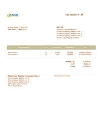 construction services sole trader invoice template nz