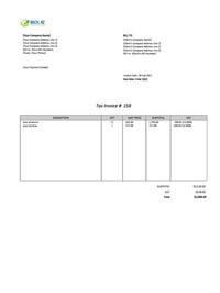 cleaning standard invoice template nz