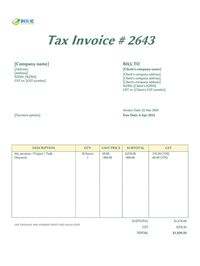 timesheet invoice template nz