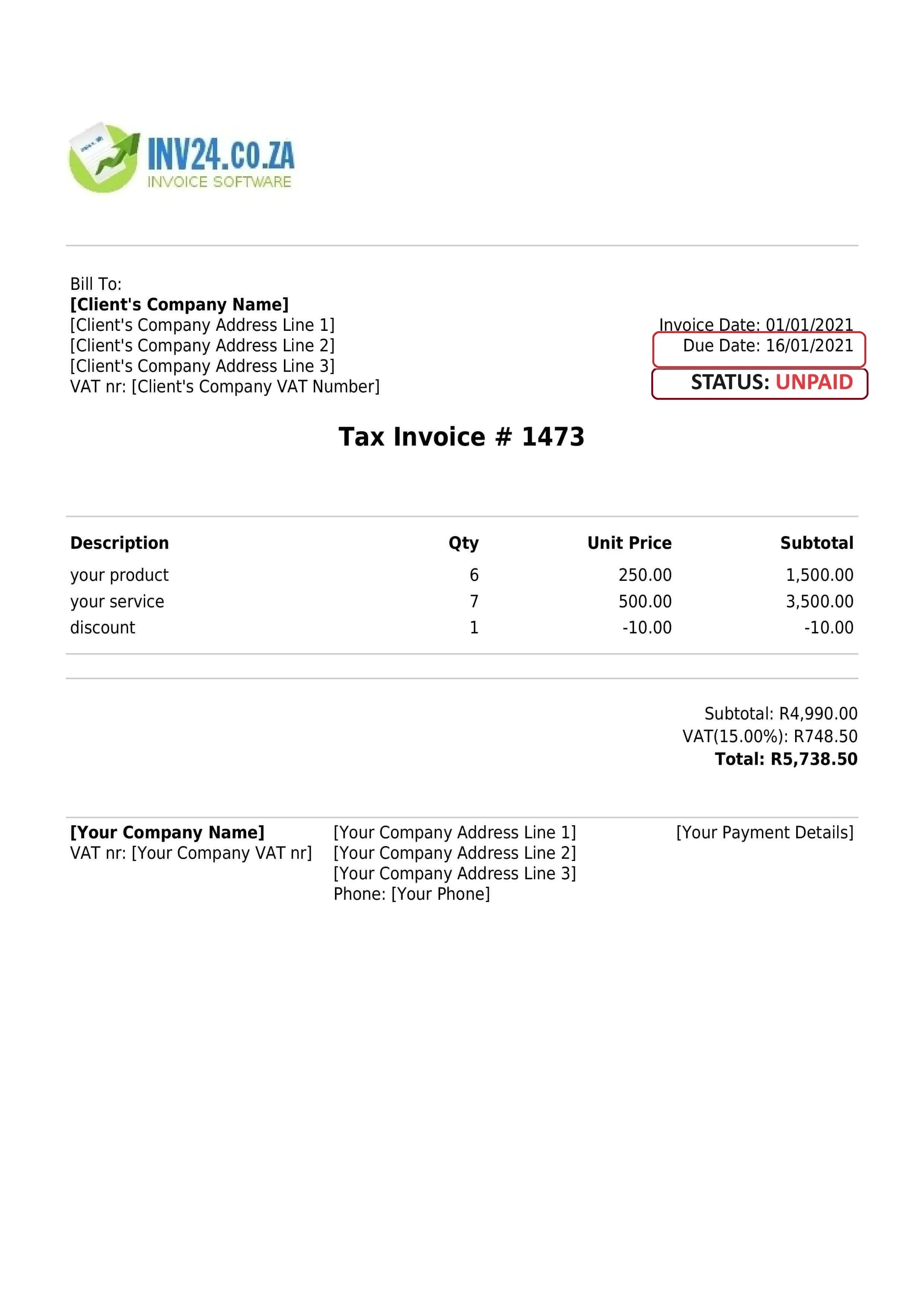 overdue invoice