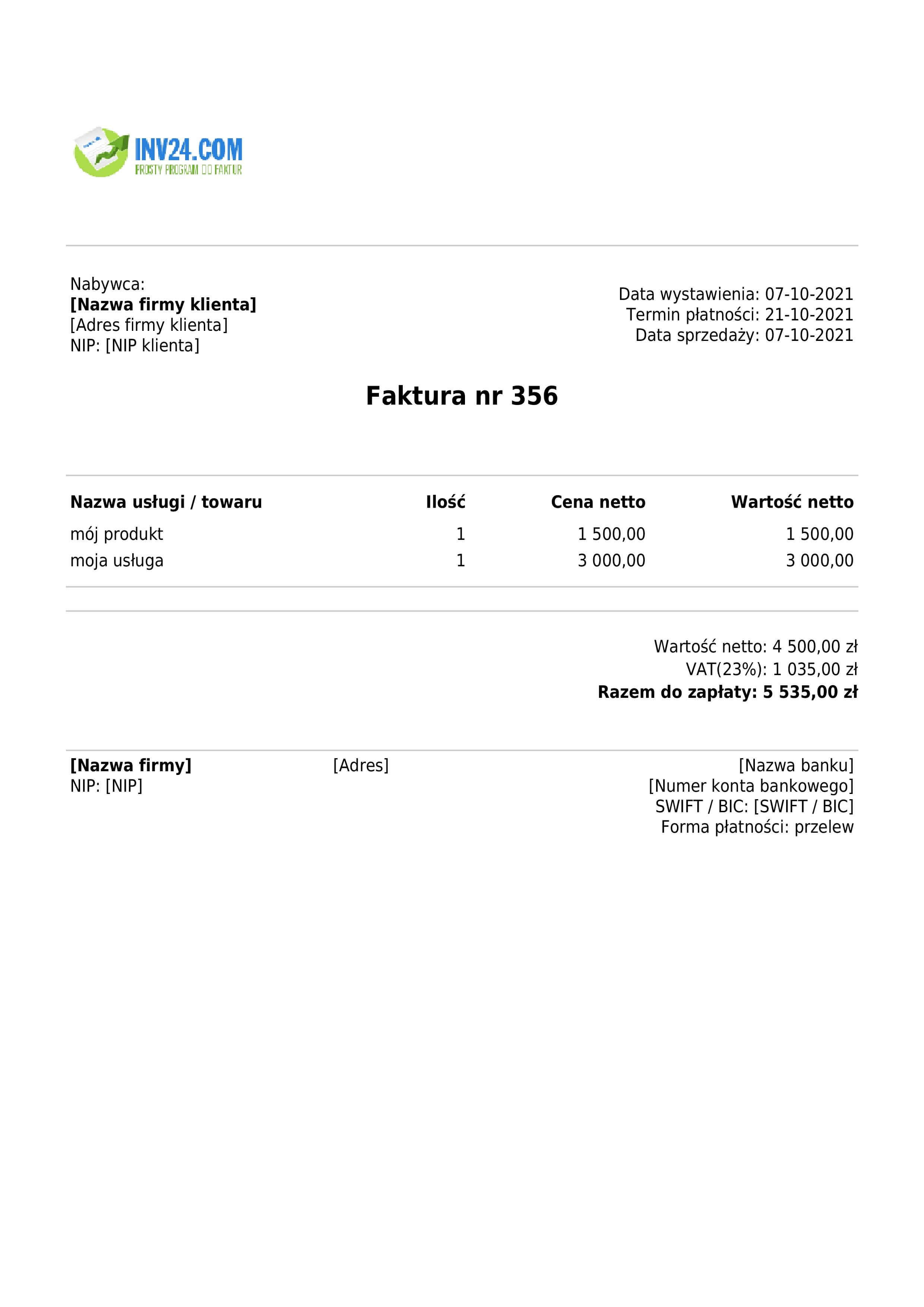 Faktura VAT Definicja, przykład i tworzenie