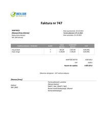 faktura za usługi budowlane wzór faktura za usługi budowlane wzór