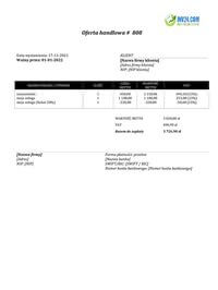 gotowy wzór oferty handlowej