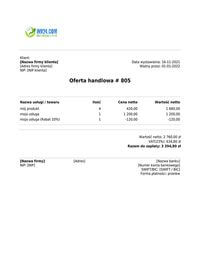 oferta handlowa wzór PDF