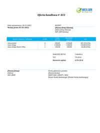 oferta współpraca handlowej wzór