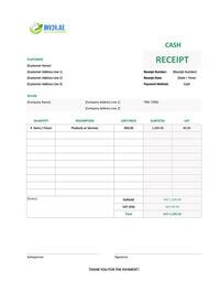 blank cash receipt template uae