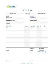 boat sale receipt template uae