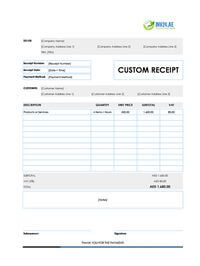 custom receipt template uae