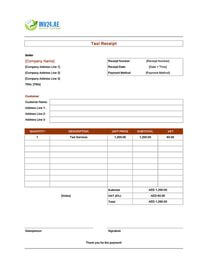 editable taxi receipt template uae