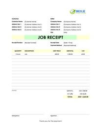job receipt template uae