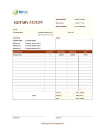 notary receipt template uae