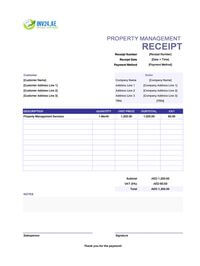 property management receipt template uae