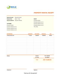 property rental receipt template uae