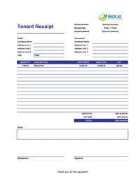tenant receipt template uae