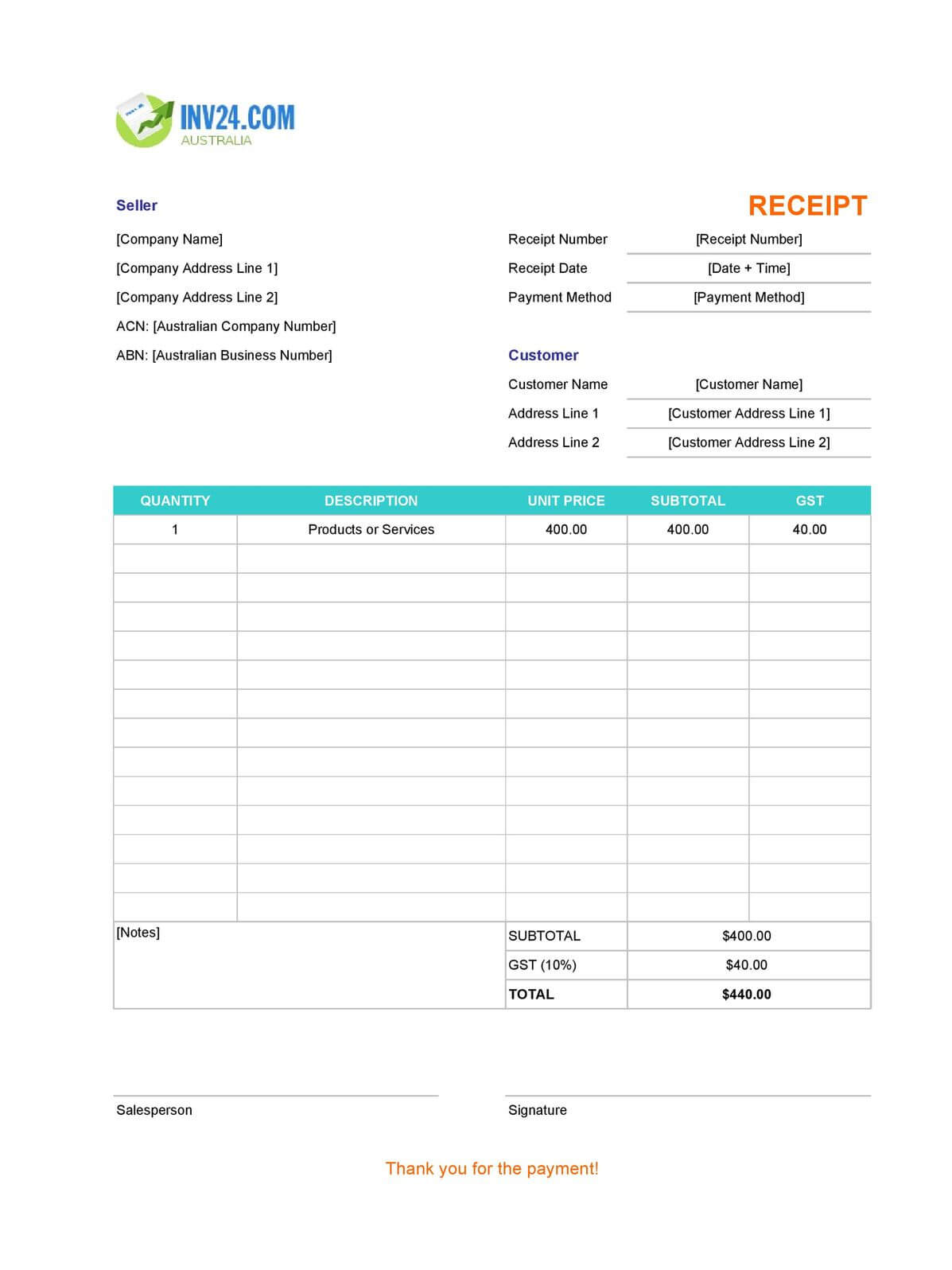 Free receipt maker for australia generate receipts online pdf 