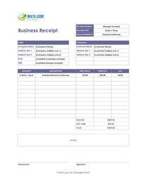 business receipt template australia