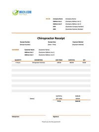 chiropractic receipt template australia