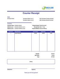 courier receipt template australia