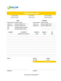 digital receipt template australia